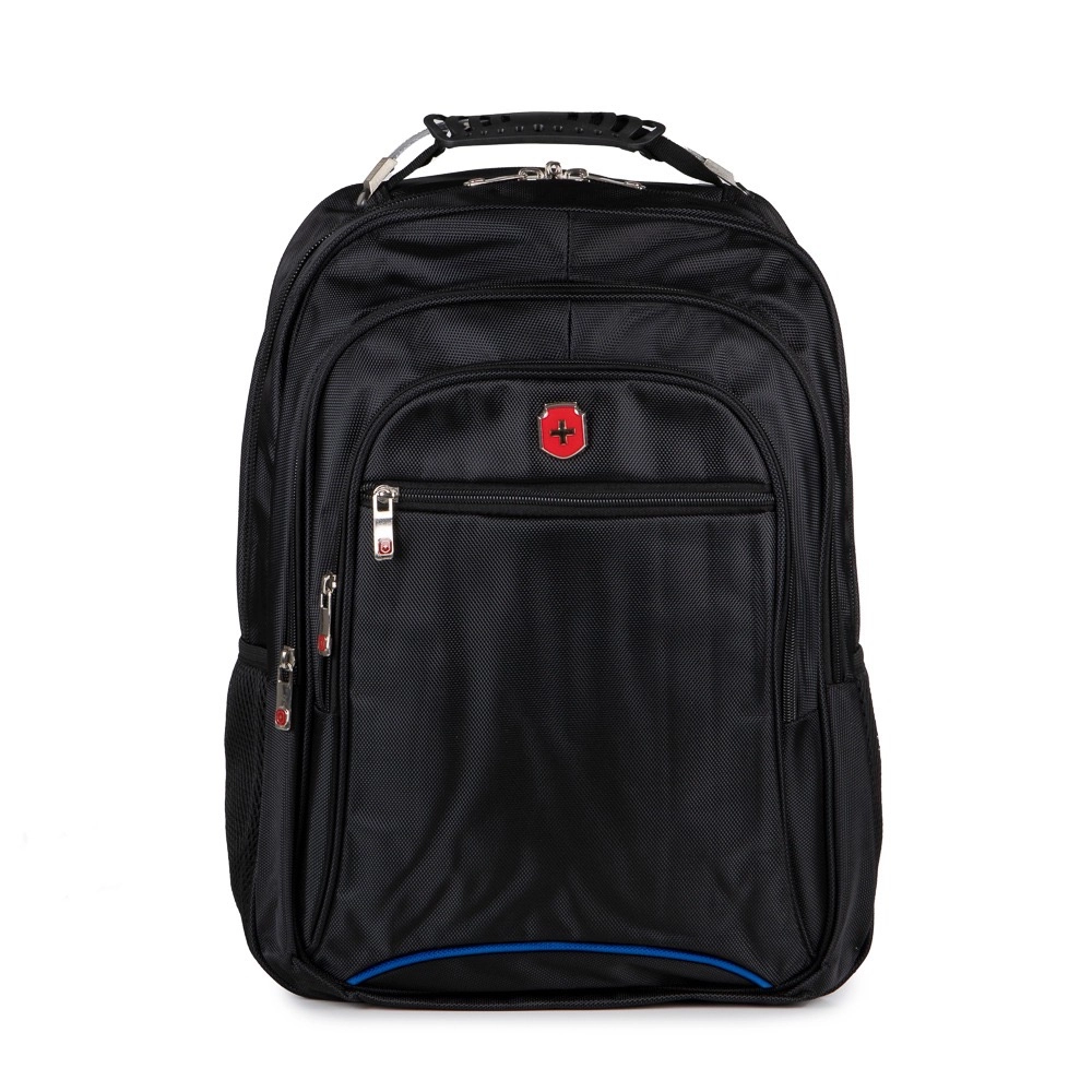 Mochila Para Notebook Executiva Swissland em Poliéster Nobre com Cabo de Aço 18 Preta 