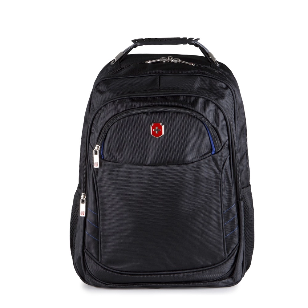 Mochila para Notebook Executiva Swissland SL04004 em Poliester com Cabo de Aço 18 Preto com Azul