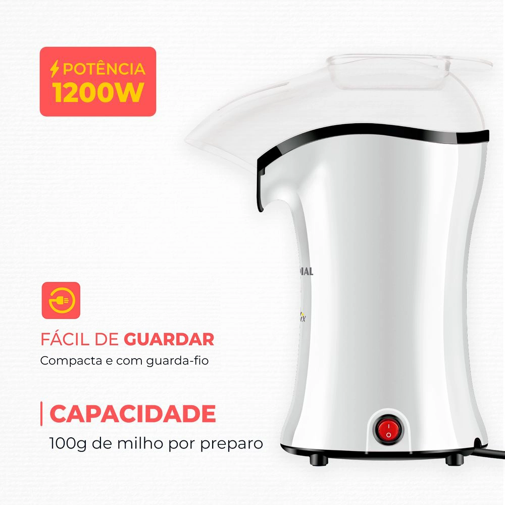 Pipoqueira Mondial PopFlix Pp-04 1200w Branco