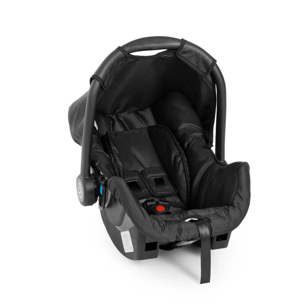 Travel System Galzerano Carrinho de Bebê Milano Reversível Ii com Bebê Conforto Grid Preto Cobre