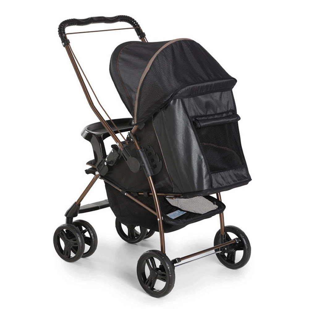 Travel System Galzerano Carrinho de Bebê Milano Reversível Ii com Bebê Conforto Grid Preto Cobre