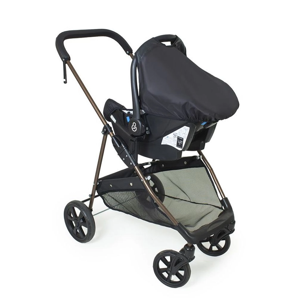 Travel System Galzerano Napoli com Base para Carro Trio Preto com Cobre